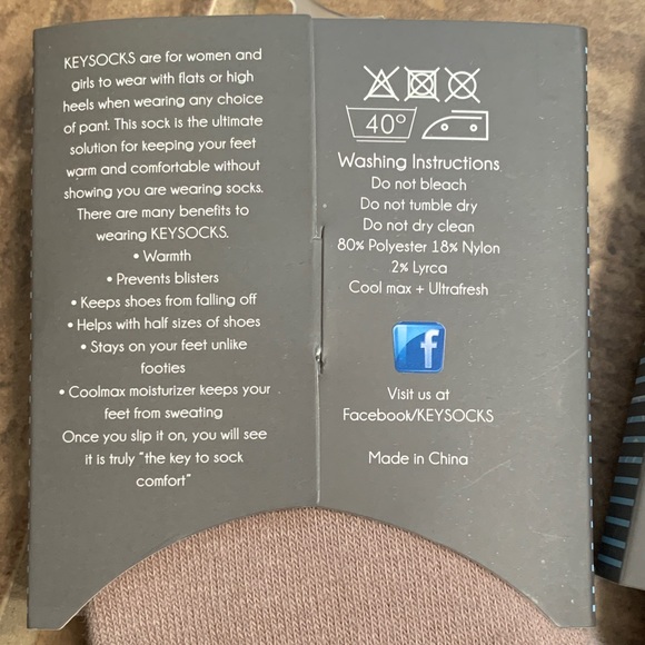 Key Socks (1 black & 1 nude pair) - Picture 4 of 4